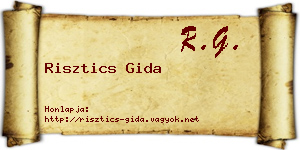 Risztics Gida névjegykártya
